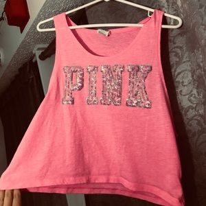 PINK VICTORIA’S SECRET CROP TOP